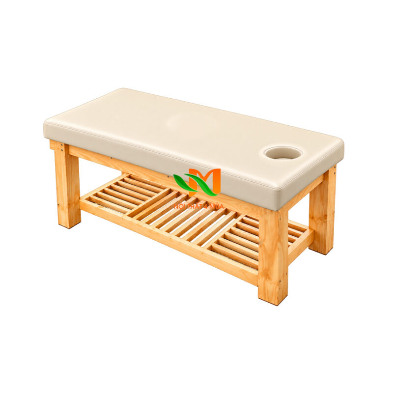 Giường massage gỗ thông cao cấp - GGTT01 4 Giường spa gỗ thông cao cấp